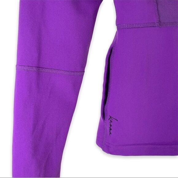 Karma Purple Ruched Mesh Panel Zip Jacket - Picture 9 of 9